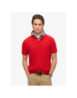 Polo city piqué rouge homme - Superdry