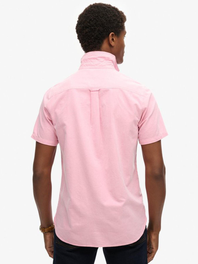 Chemise manches courtes oxford rose homme - Superdry