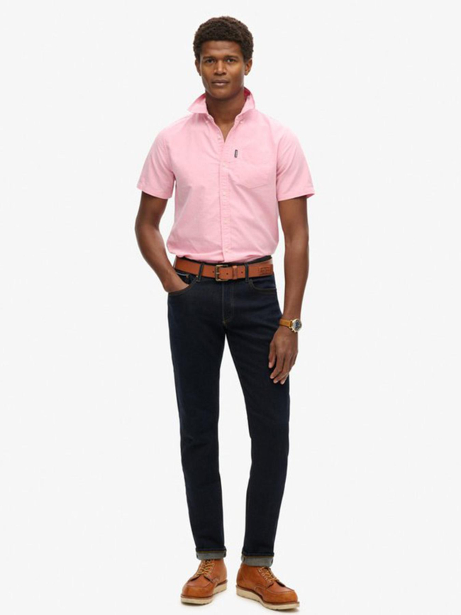Chemise manches courtes oxford rose homme - Superdry