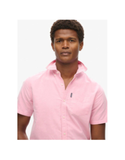 Chemise manches courtes oxford rose homme - Superdry