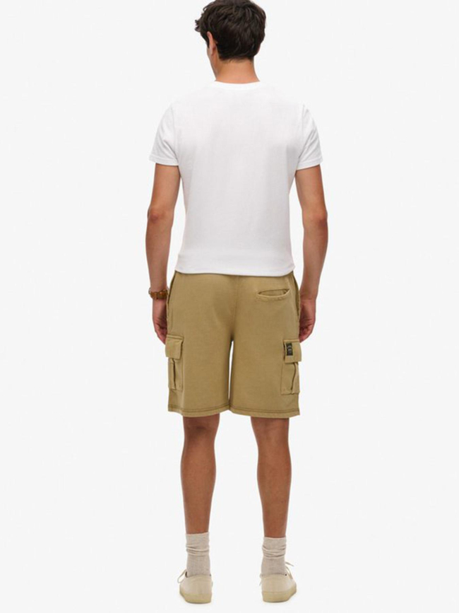 Short jogging cargo contrast stitch beige homme - Superdry