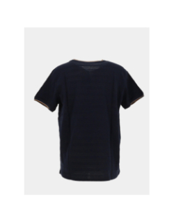 T-shirt à col v jacquard bleu marine homme - Rms 26