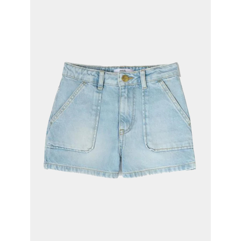 Short en jean loua bleu ciel fille - Le Temps Des Cerises