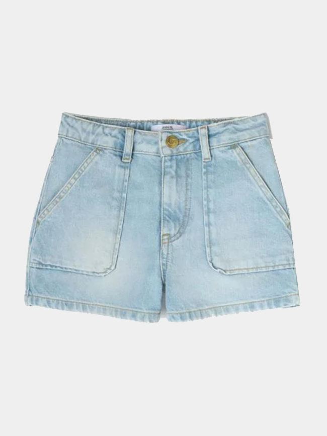 Short en jean loua bleu ciel fille - Le Temps Des Cerises