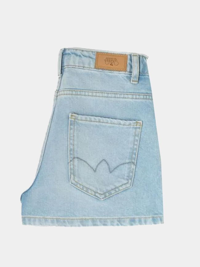 Short en jean loua bleu ciel fille - Le Temps Des Cerises