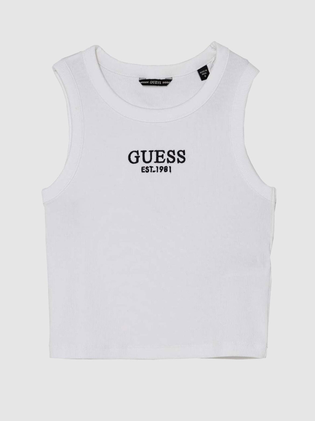 Débardeur crop midi blanc fille - Guess