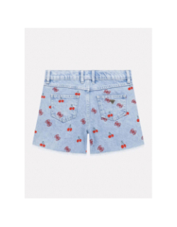 Short en jean broderie bleu ciel fille - Guess