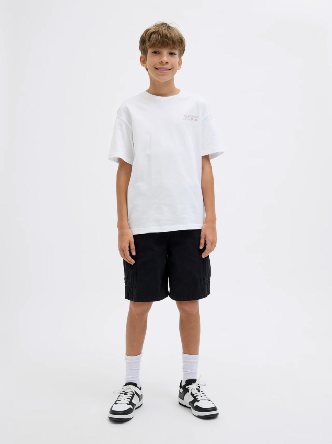T-shirt jjsummer vibes blanc garçon - Jack & Jones