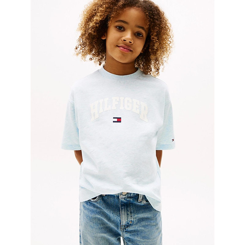 T-shirt varsity chiné bleu ciel enfant - Tommy Hilfiger