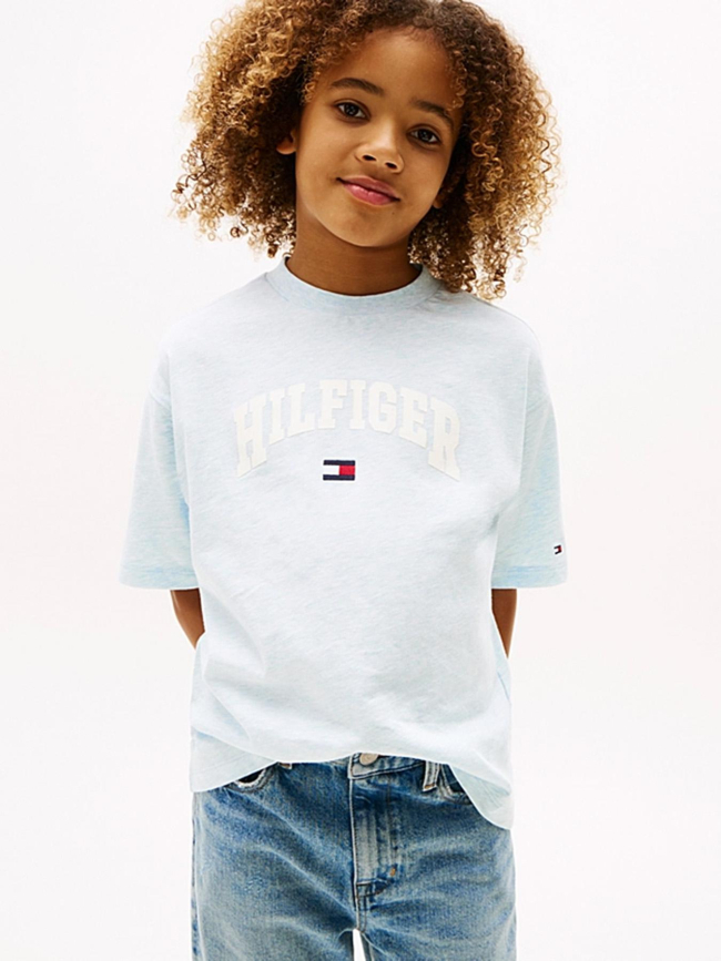 T-shirt varsity chiné bleu ciel enfant - Tommy Hilfiger