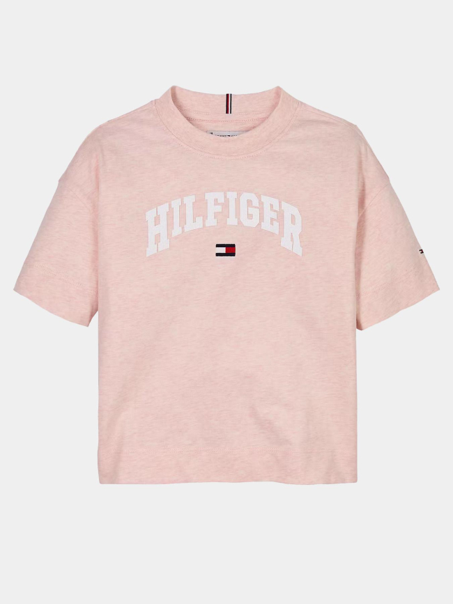T-shirt varsity chiné rose enfant - Tommy Hilfiger