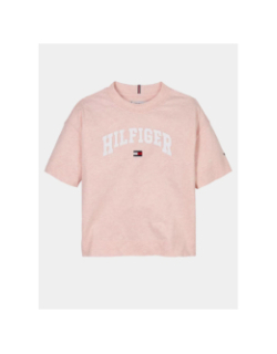 T-shirt varsity chiné rose enfant - Tommy Hilfiger