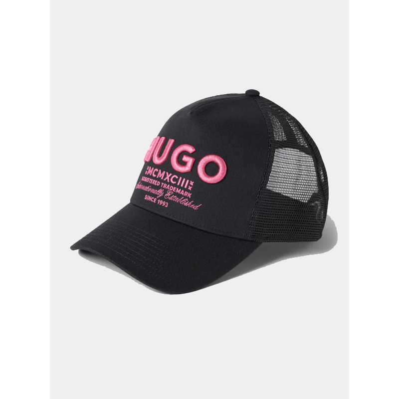 Casquette trucker merk noir rose homme - Hugo