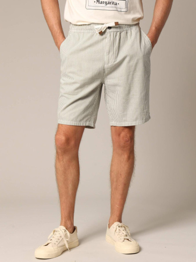 Short rayé alonso kaki homme - Deeluxe