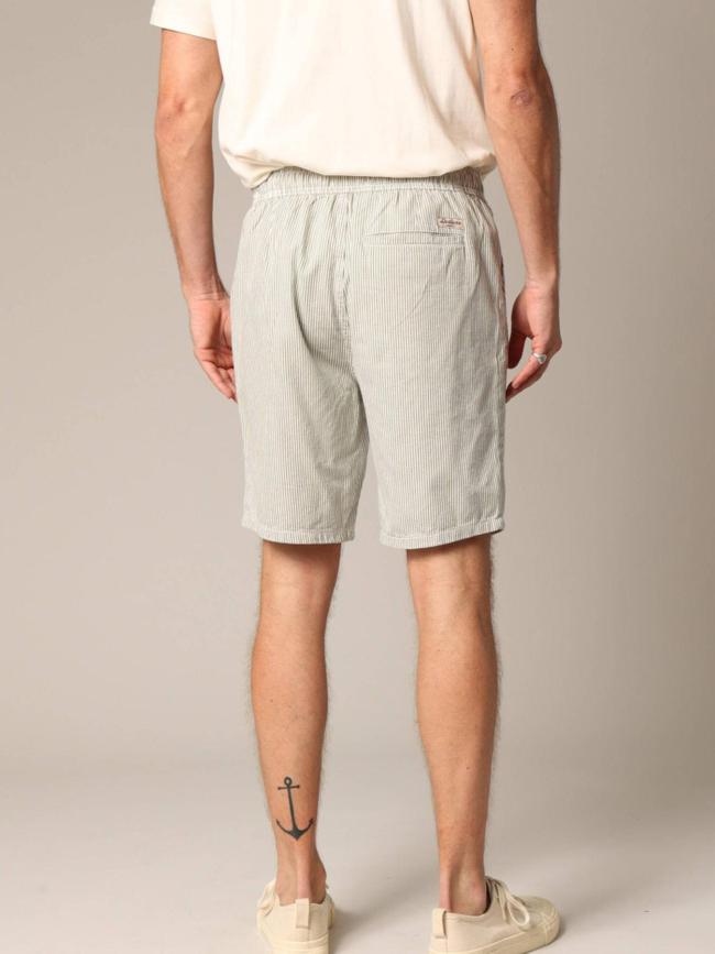 Short rayé alonso kaki homme - Deeluxe