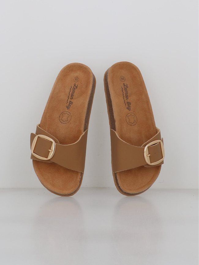 Sandales malaga cognac marron femme - Lemon Bay