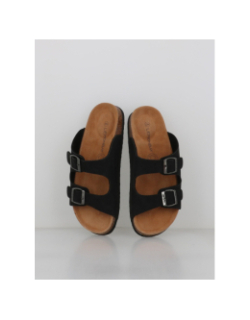 Sandales double bride kyoto noir homme - Lemon Bay