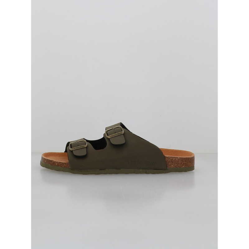 Sandales double bride kyoto kaki homme - Lemon Bay