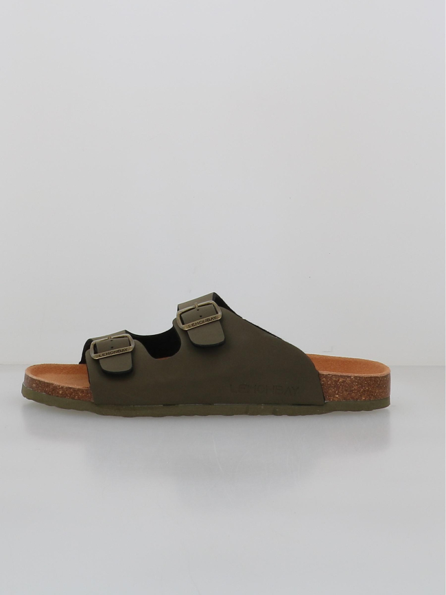 Sandales double bride kyoto kaki homme - Lemon Bay