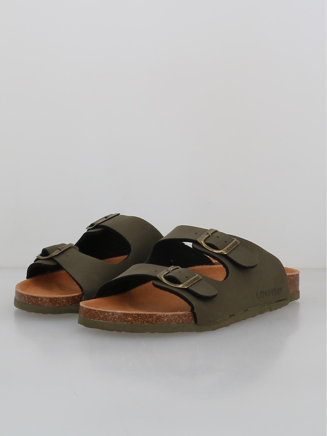 Sandales double bride kyoto kaki homme - Lemon Bay
