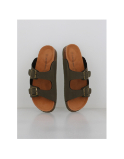 Sandales double bride kyoto kaki homme - Lemon Bay