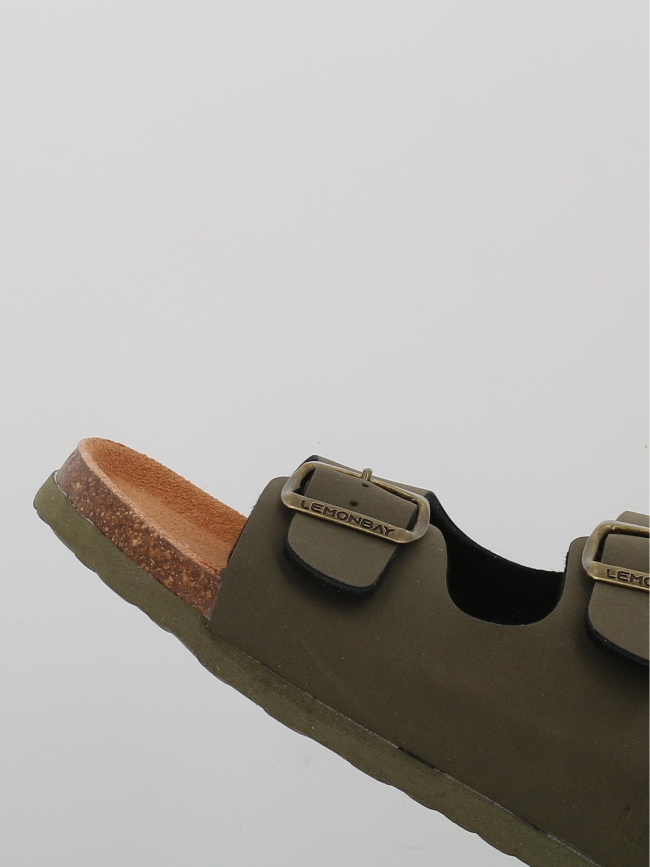 Sandales double bride kyoto kaki homme - Lemon Bay