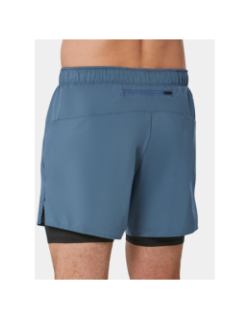 Short de running core 5.5 2in1 gris homme - Mizuno