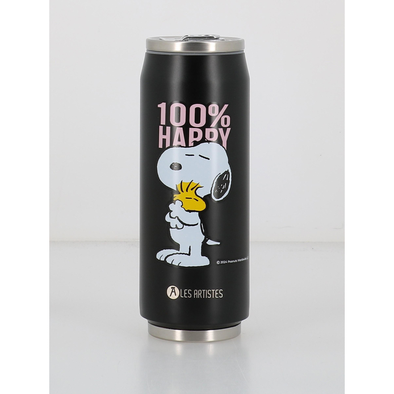 Canette snoopy happy 500ml noir - Les Artistes