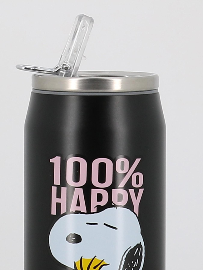 Canette snoopy happy 500ml noir - Les Artistes