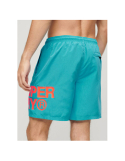 Short de bain sportswear logo bleu homme - Superdry