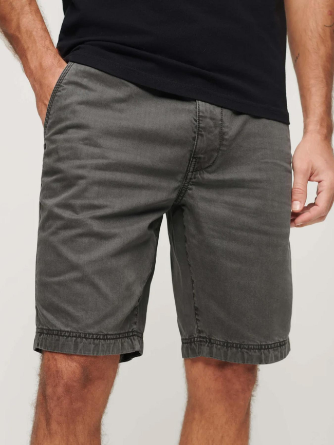 Short chino officier washed gris homme - Superdry
