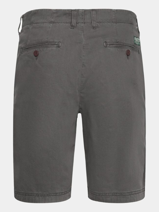 Short chino officier washed gris homme - Superdry