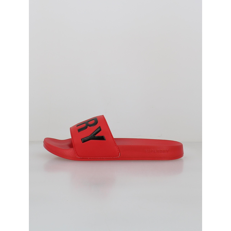 Claquettes de piscine core graphic rouge homme - Superdry