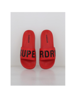 Claquettes de piscine core graphic rouge homme - Superdry