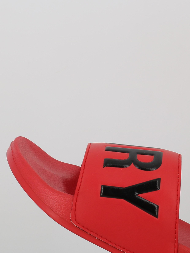 Claquettes de piscine core graphic rouge homme - Superdry