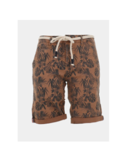 Bermuda motifs feuillage verdo camel homme - La Maison Blaggio