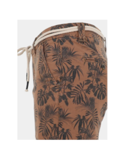 Bermuda motifs feuillage verdo camel homme - La Maison Blaggio