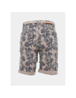 Short à motifs feuillage veredo beige homme - La Maison Blaggio