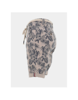 Short à motifs feuillage veredo beige homme - La Maison Blaggio