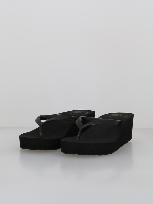 Tongs compensées exotartelette noir femme - Culture Sud