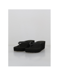 Tongs compensées exotartelette noir femme - Culture Sud