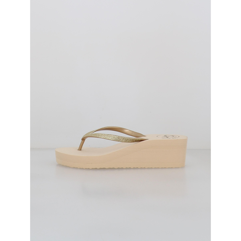 Tongs compensées exotartelette beige femme - Culture Sud