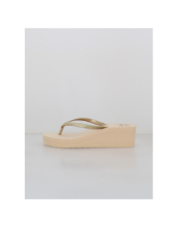 Tongs compensées exotartelette beige femme - Culture Sud