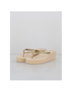 Tongs compensées exotartelette beige femme - Culture Sud