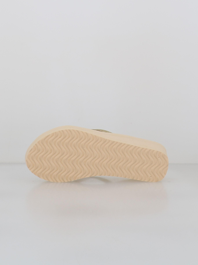 Tongs compensées exotartelette beige femme - Culture Sud