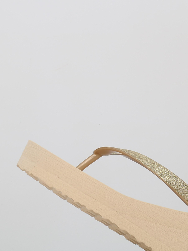 Tongs compensées exotartelette beige femme - Culture Sud