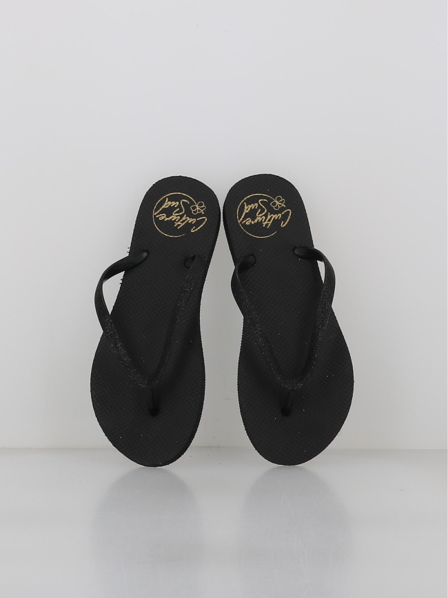 Tongs à paillettes mayala noir femme - Culture Sud