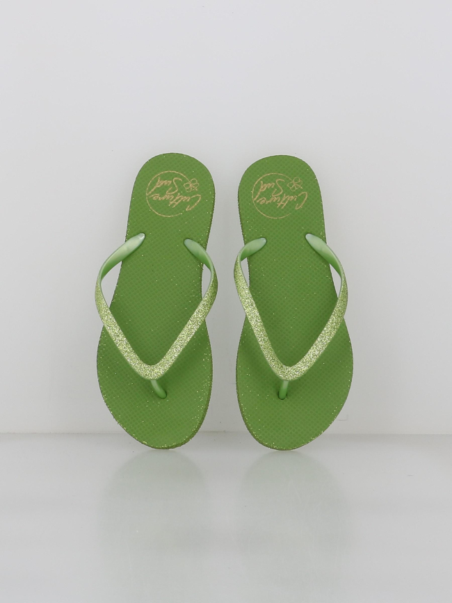 Tongs à paillettes mayala vert femme - Culture Sud