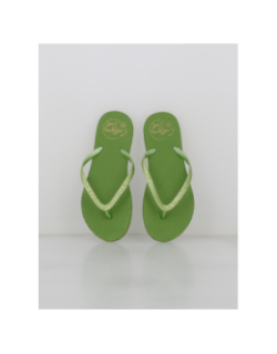 Tongs à paillettes mayala vert femme - Culture Sud