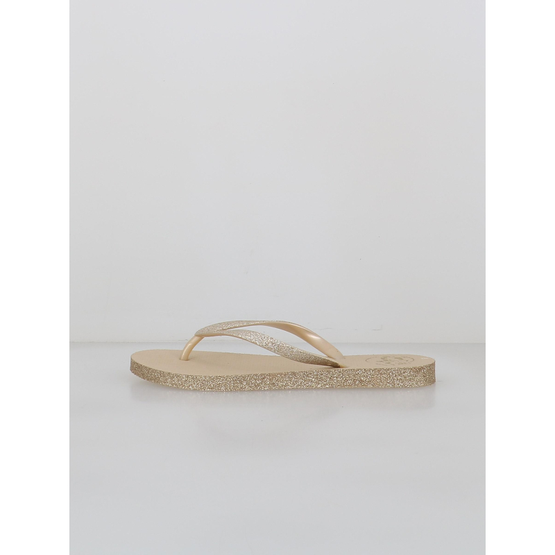 Tongs à paillettes mayala beige femme - Culture Sud